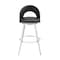 Armen Living Lottech Swivel Bar Stool in Brushed Stainless Steel with Black Faux Leather 840254335400 - alternate 7